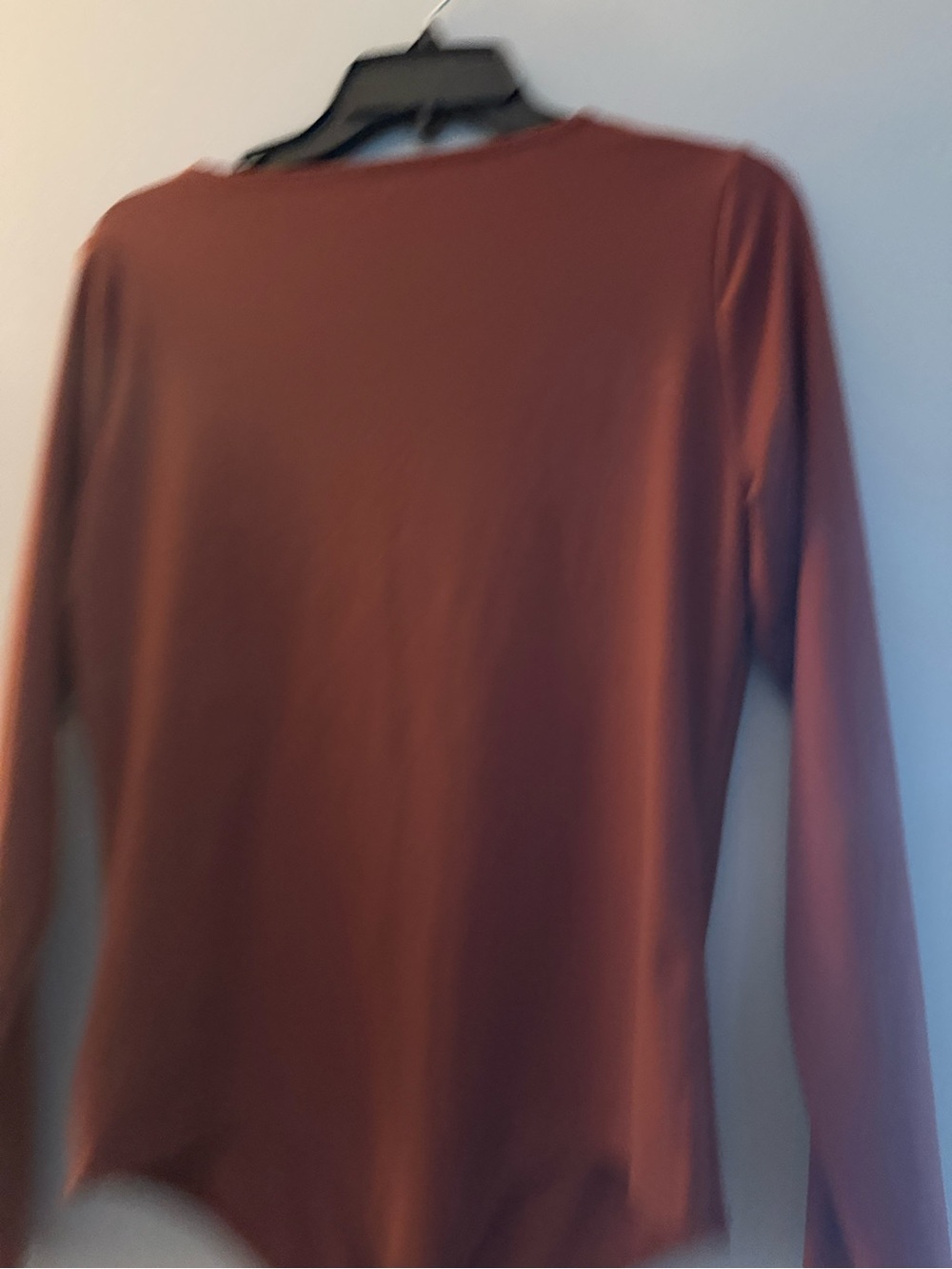 Abercrombie & Fitch Long-Sleeve V-Neck Bodysuit - Rust - Picture 4 of 5